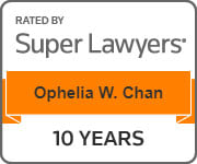 Rated By Super Lawyers | Ophelia W. Chan | 10 Years